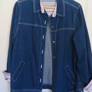 EUC ALIA Cotton Denim Shacket Jacket Size 14 Vintage (K626)